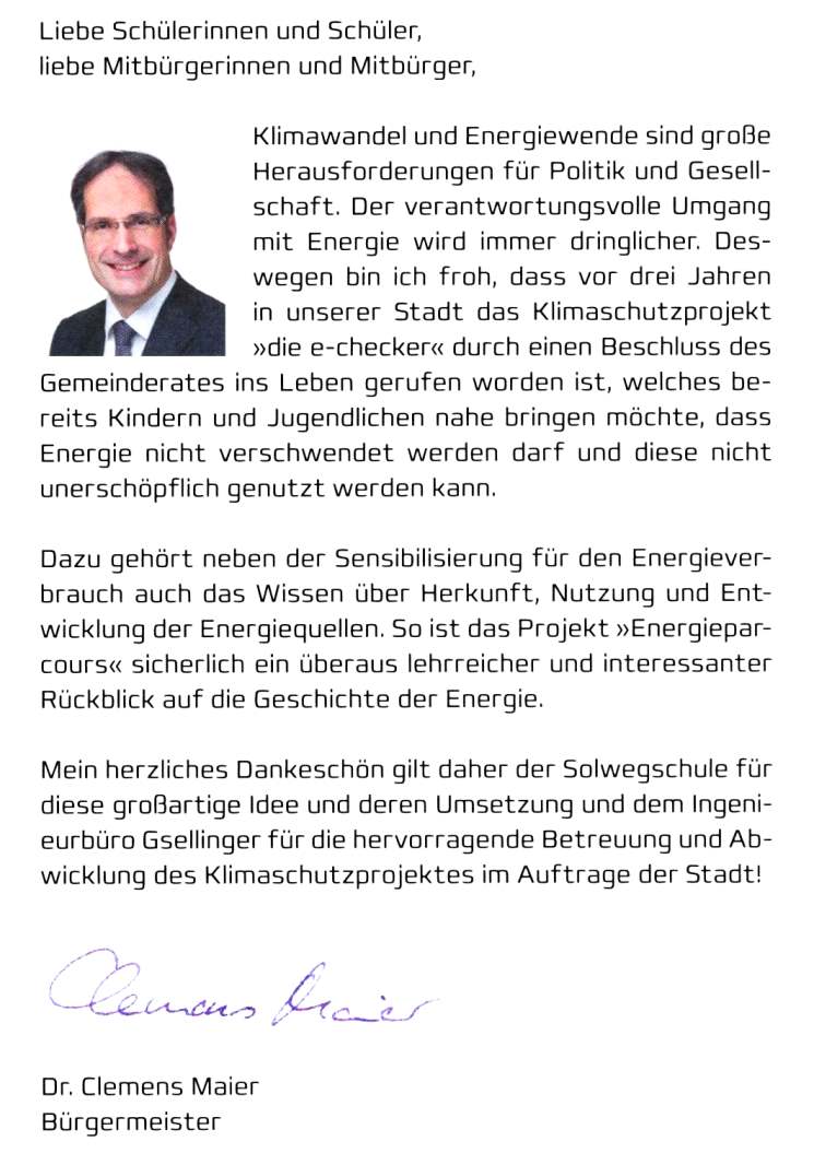 Grußwort Bürgermeister Dr. Clemens Maier